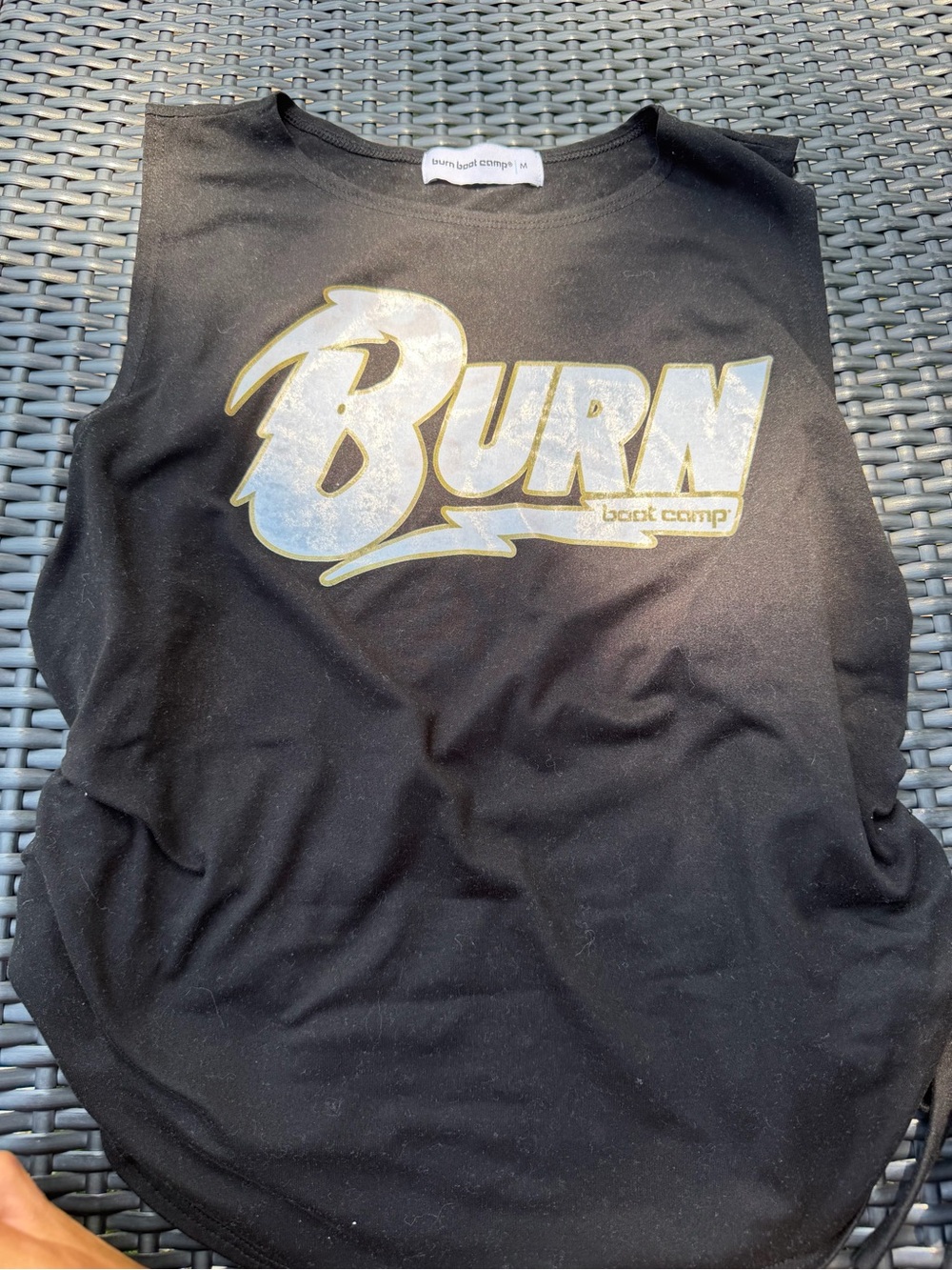 Burn Logo Black Tank Top - Burn Boot Camp size medium